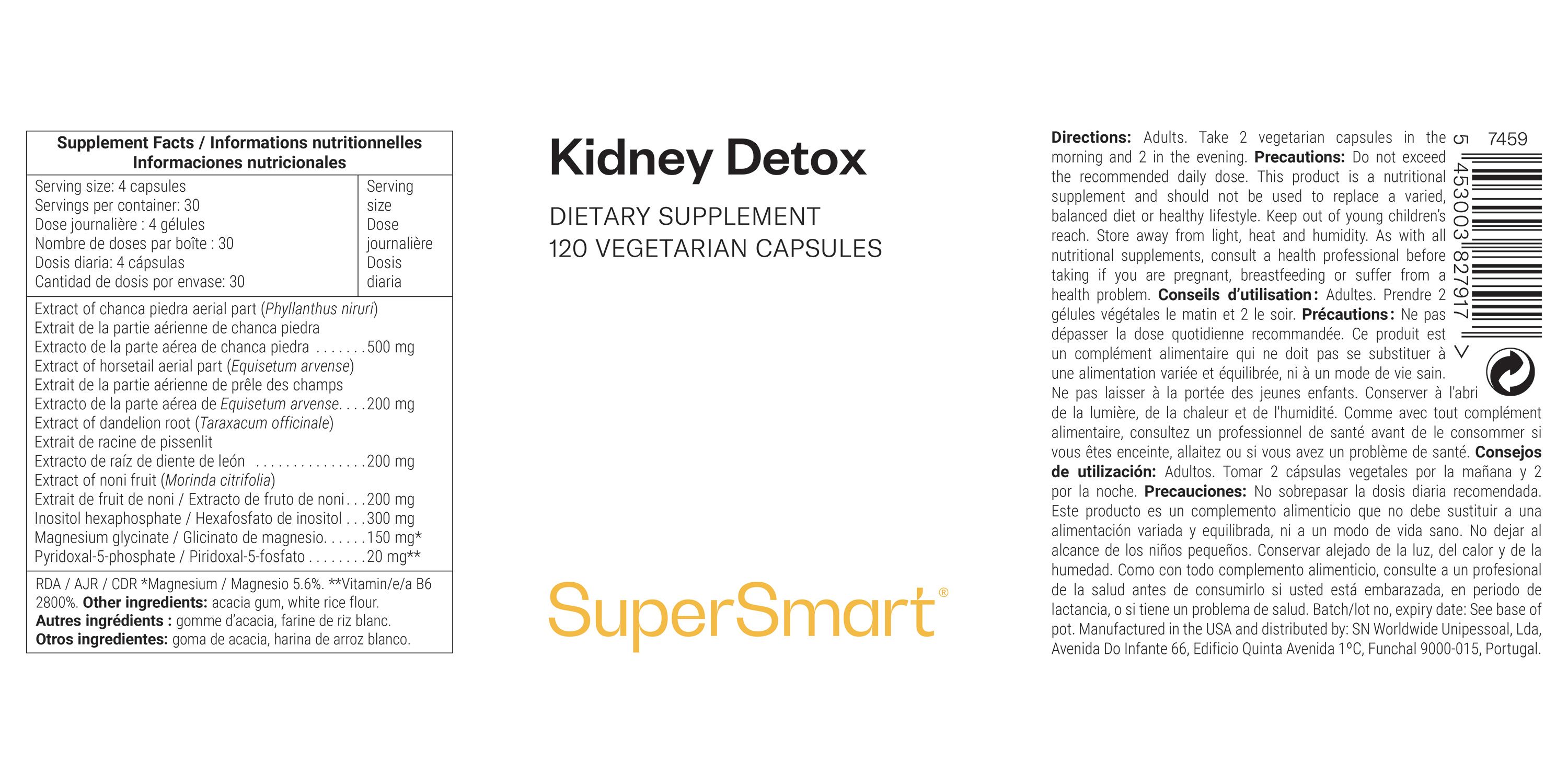 SuperSmart - Kidney Detox Formula 120 St