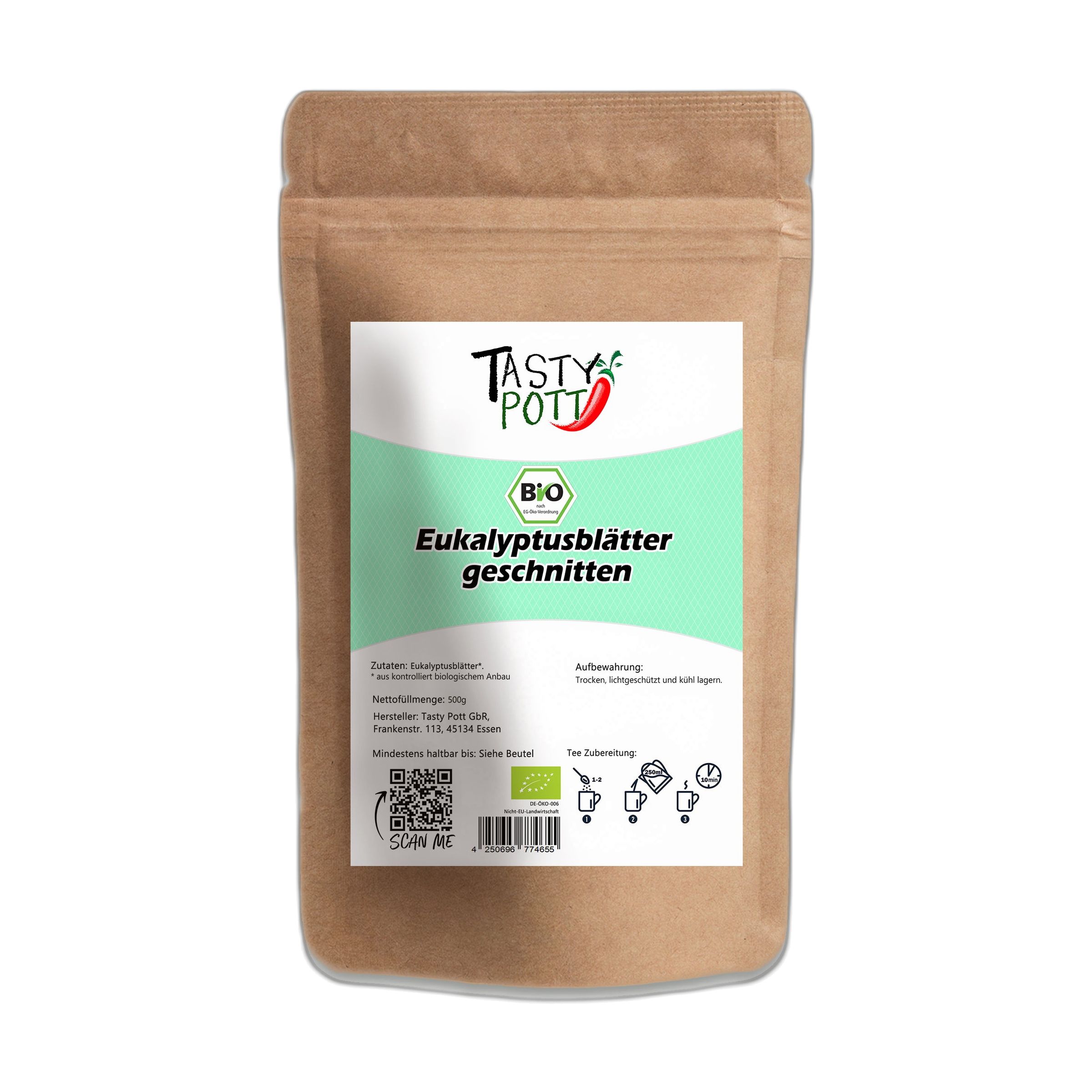 Tasty Pott Bio Eukalyptusblätter getrocknet & geschnitten 250 g