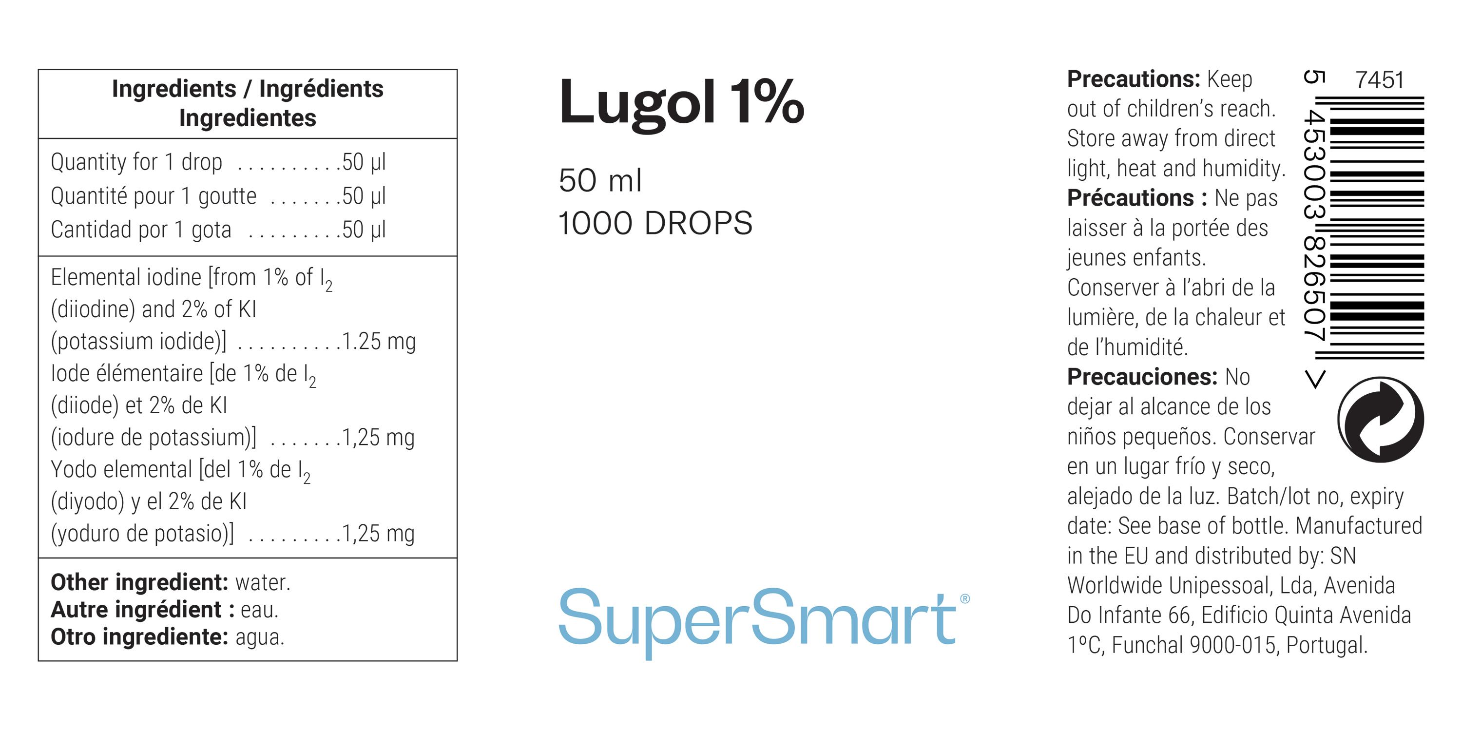 SuperSmart - Lugol 1% 50 St