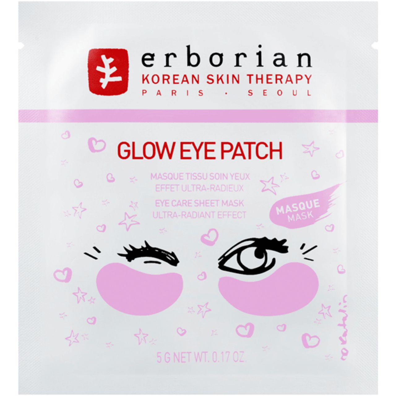 Erborian Korean Skin Therapy Paris Seoul Glow Eye Patch 5 g Maske