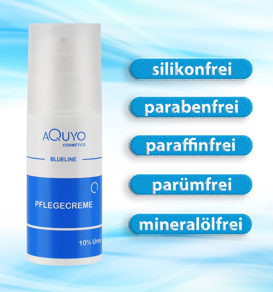 Blueline Pflegecreme 10% Urea Creme für sehr trockene Haut bei Psoriasis oder Neurodermitis