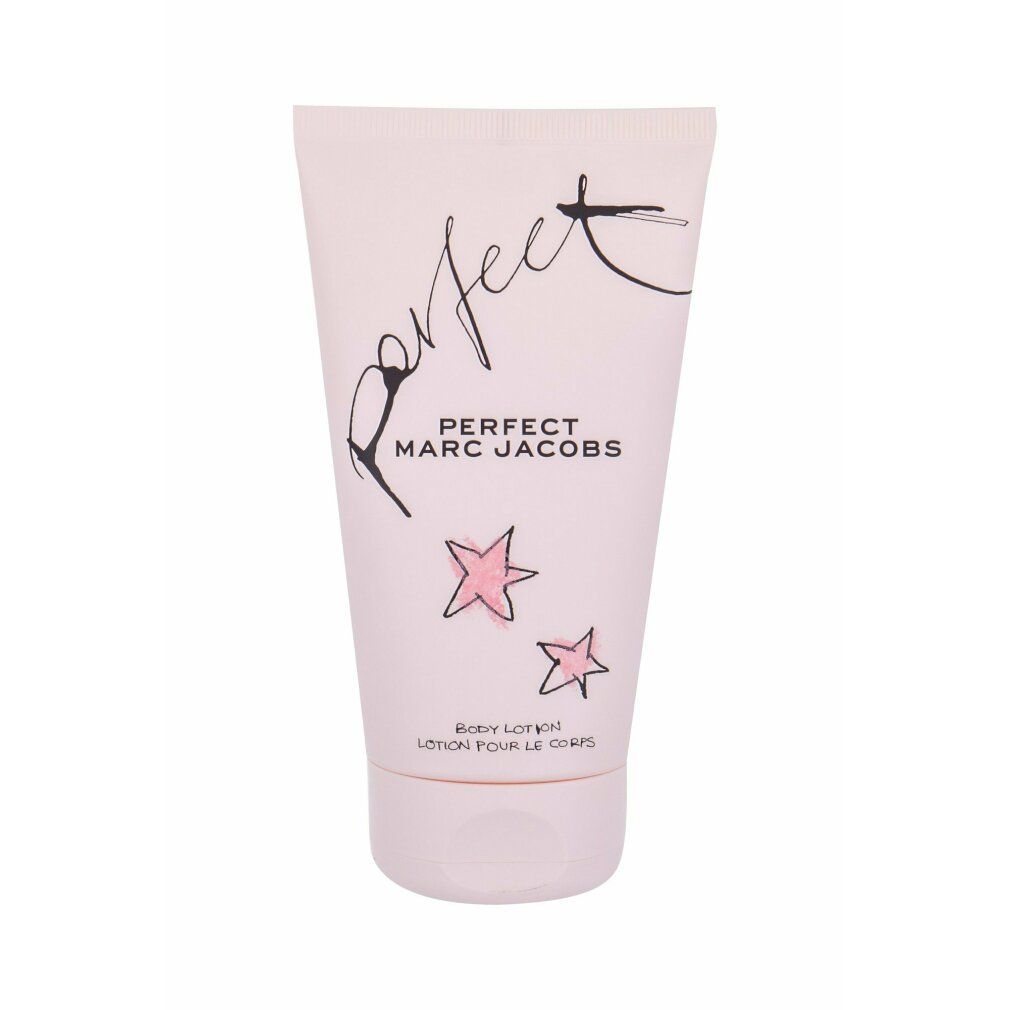 Creme-Tube "Perfect Marc Jacobs". Rosa Sterne und Schriftzug. Lotion pour le corps.