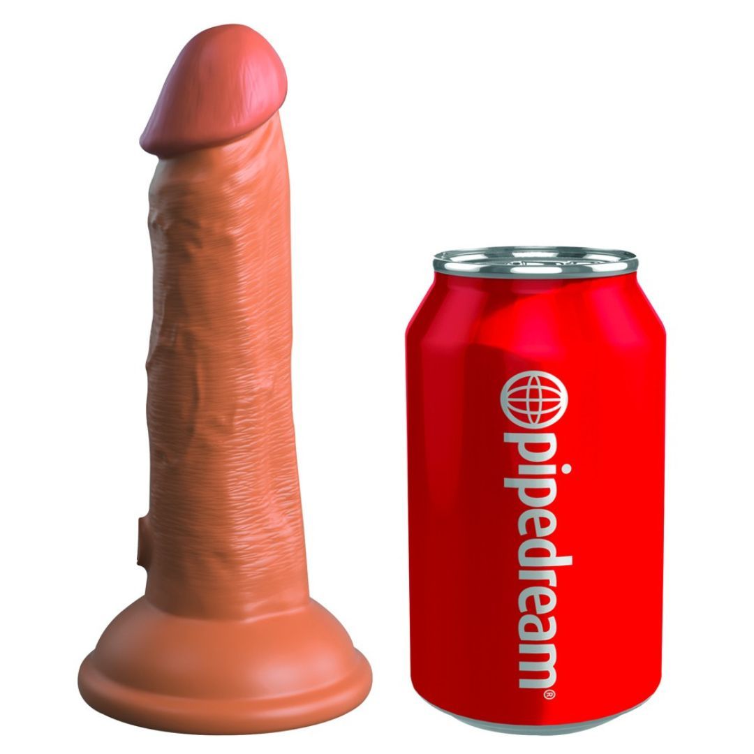 Naturvibrator "6“ Vibrating + Dual Density Silicone" | 10 Vibrationsmodi | King Cock