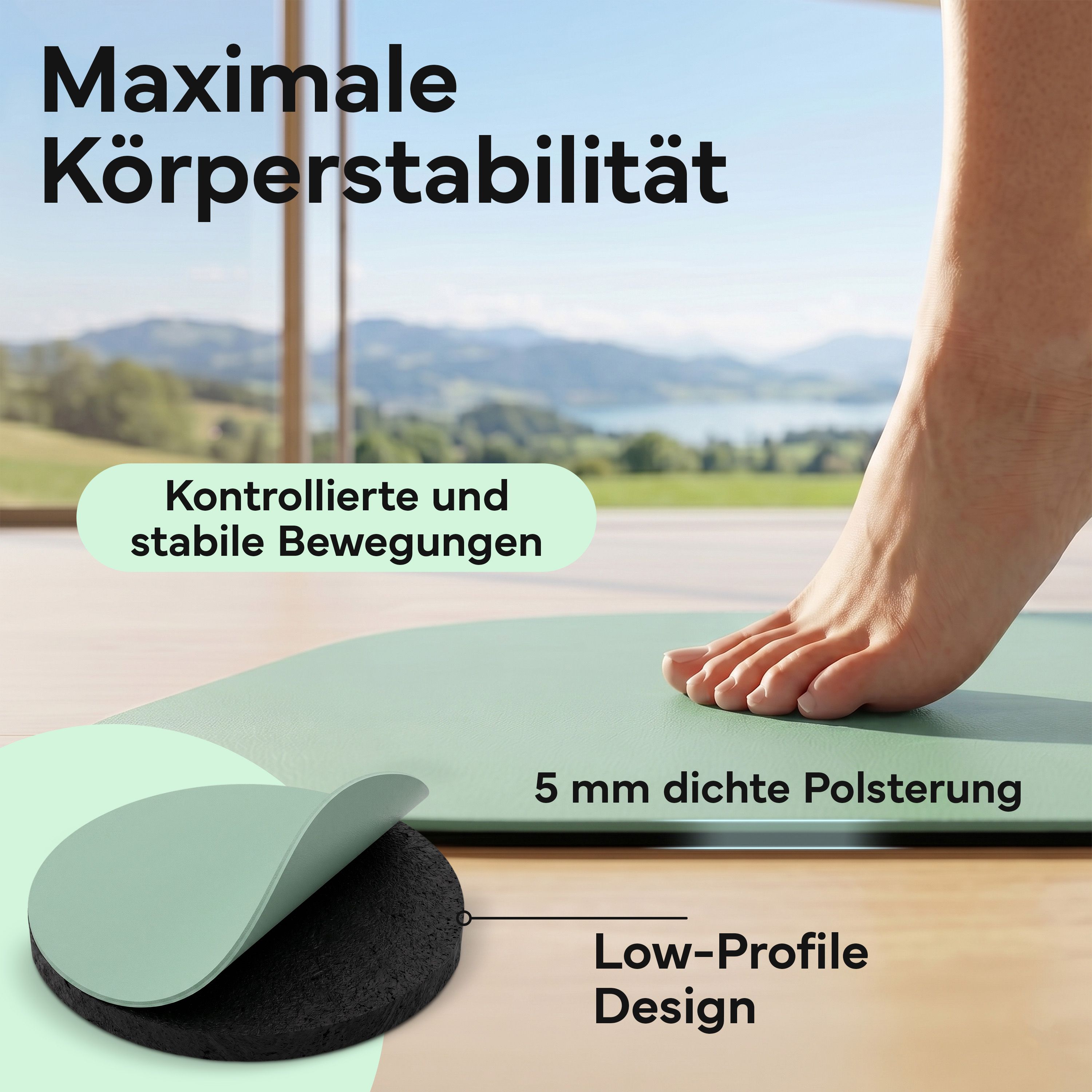 NEOLYMP Pilates-Yogamatte rutschfest