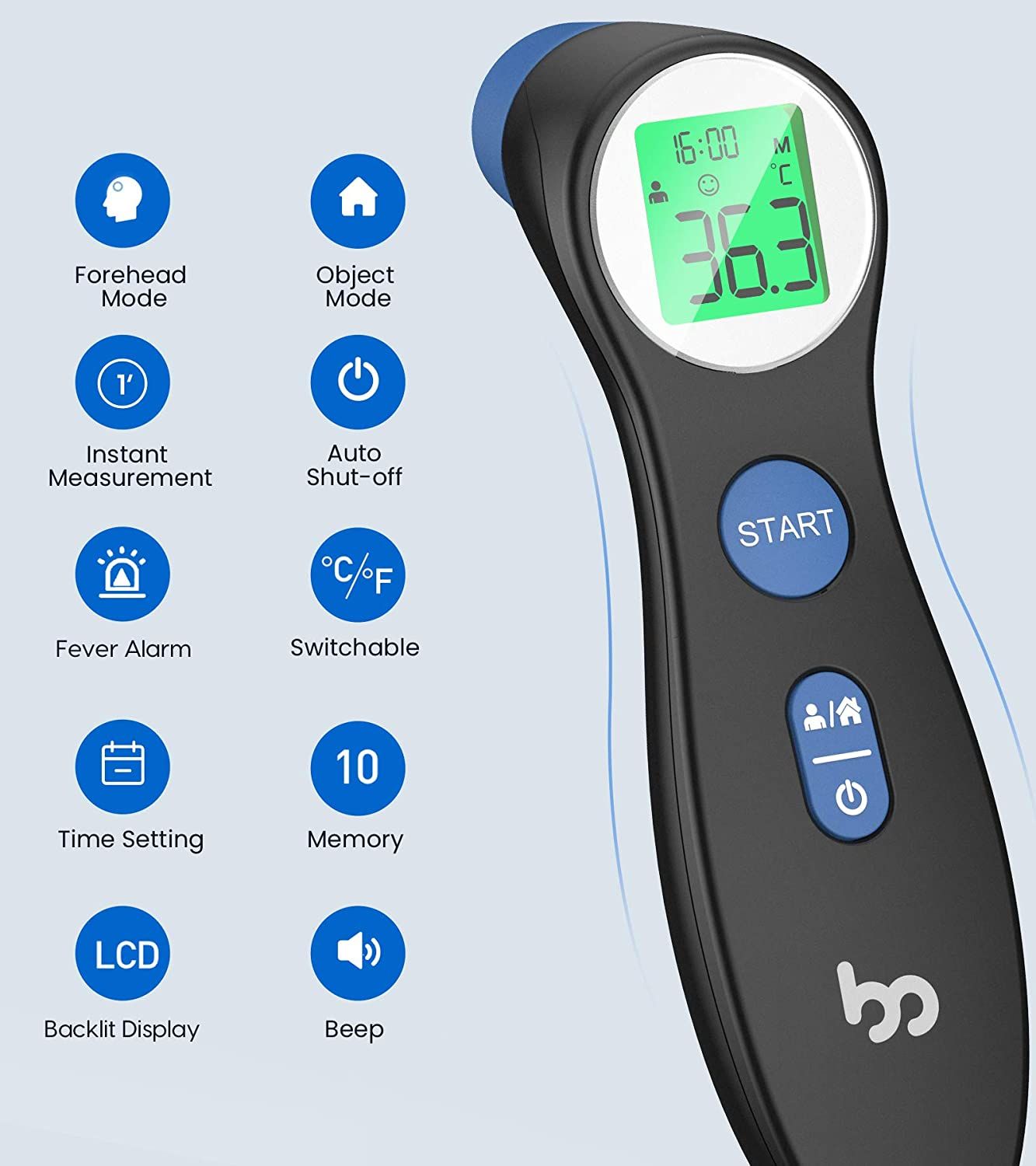 Femometer - kontaktloses infrarot Stirnthermometer für Babys und Erwachsene