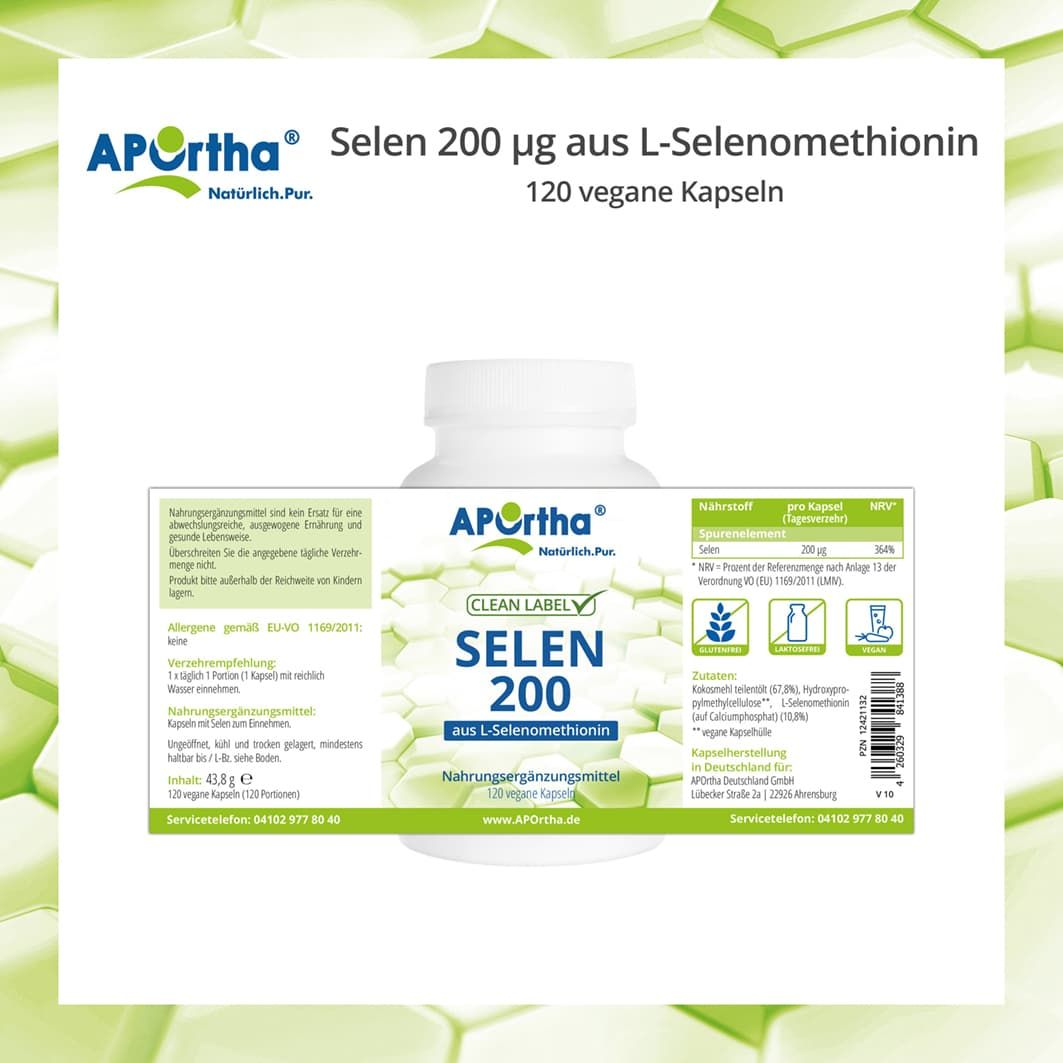 APOrtha® Selen Kapseln 200 µg aus L-Selenomethionin