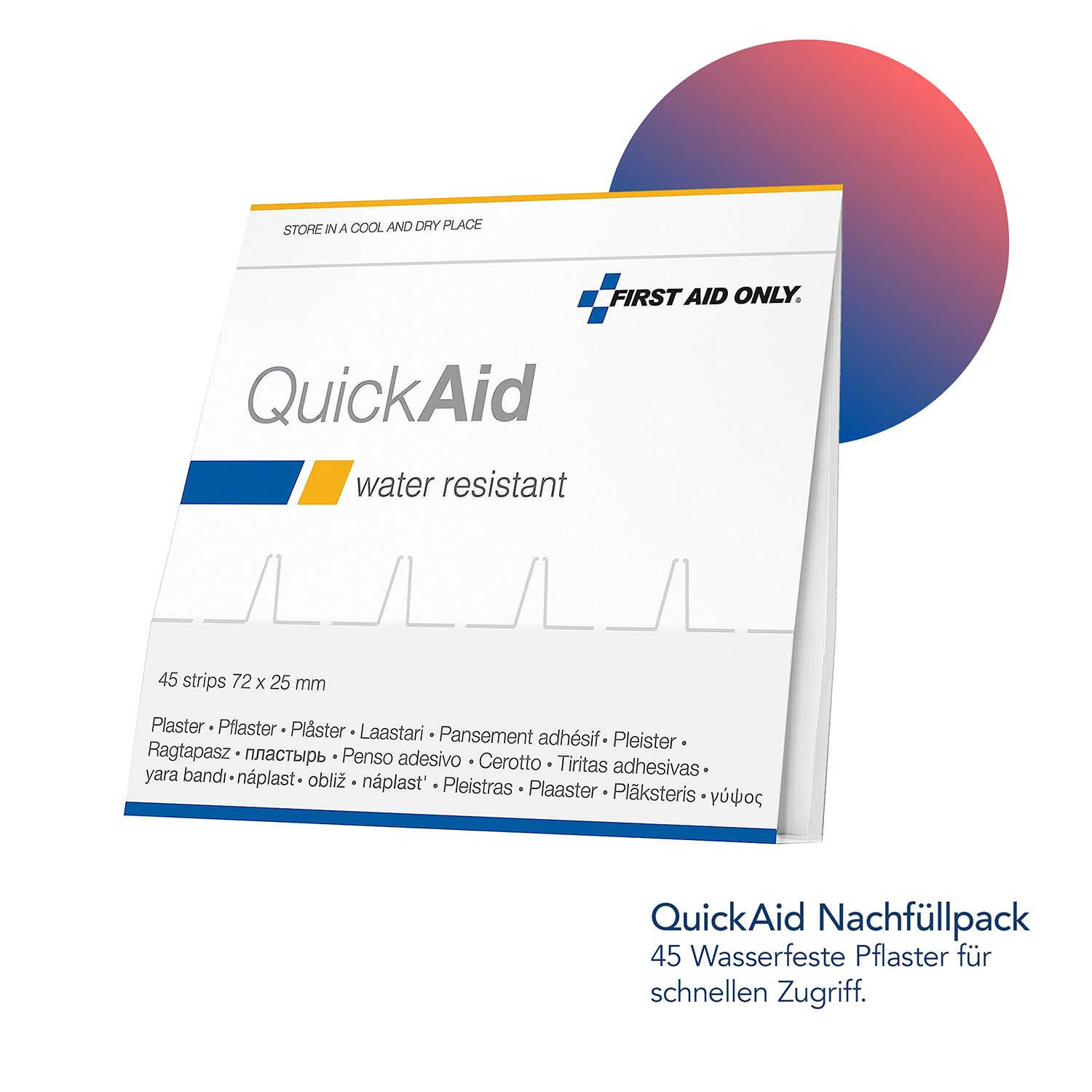 Water Resistant / 45 plasters per refill