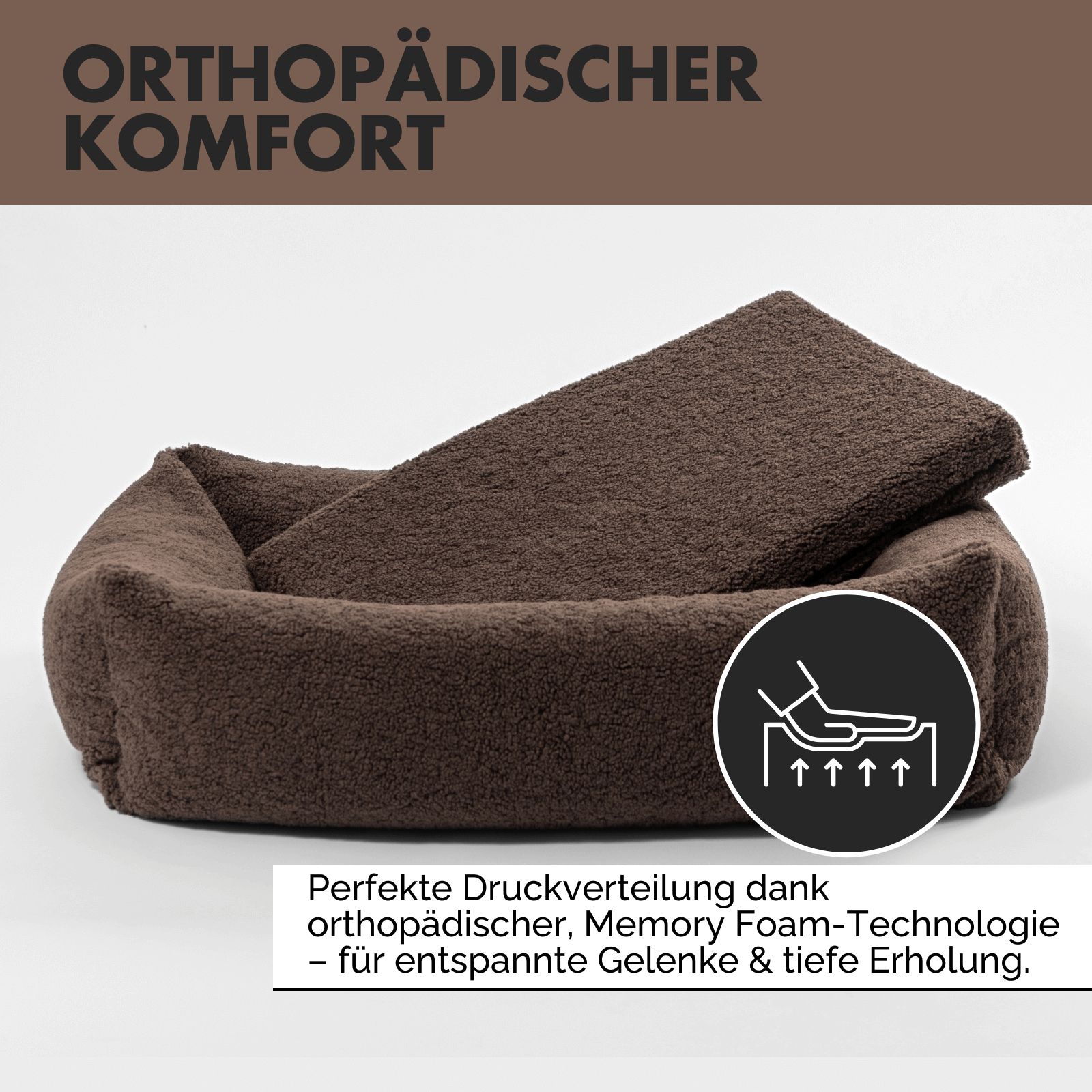PAW WOW Hundebett SVEN Teddy Braun M