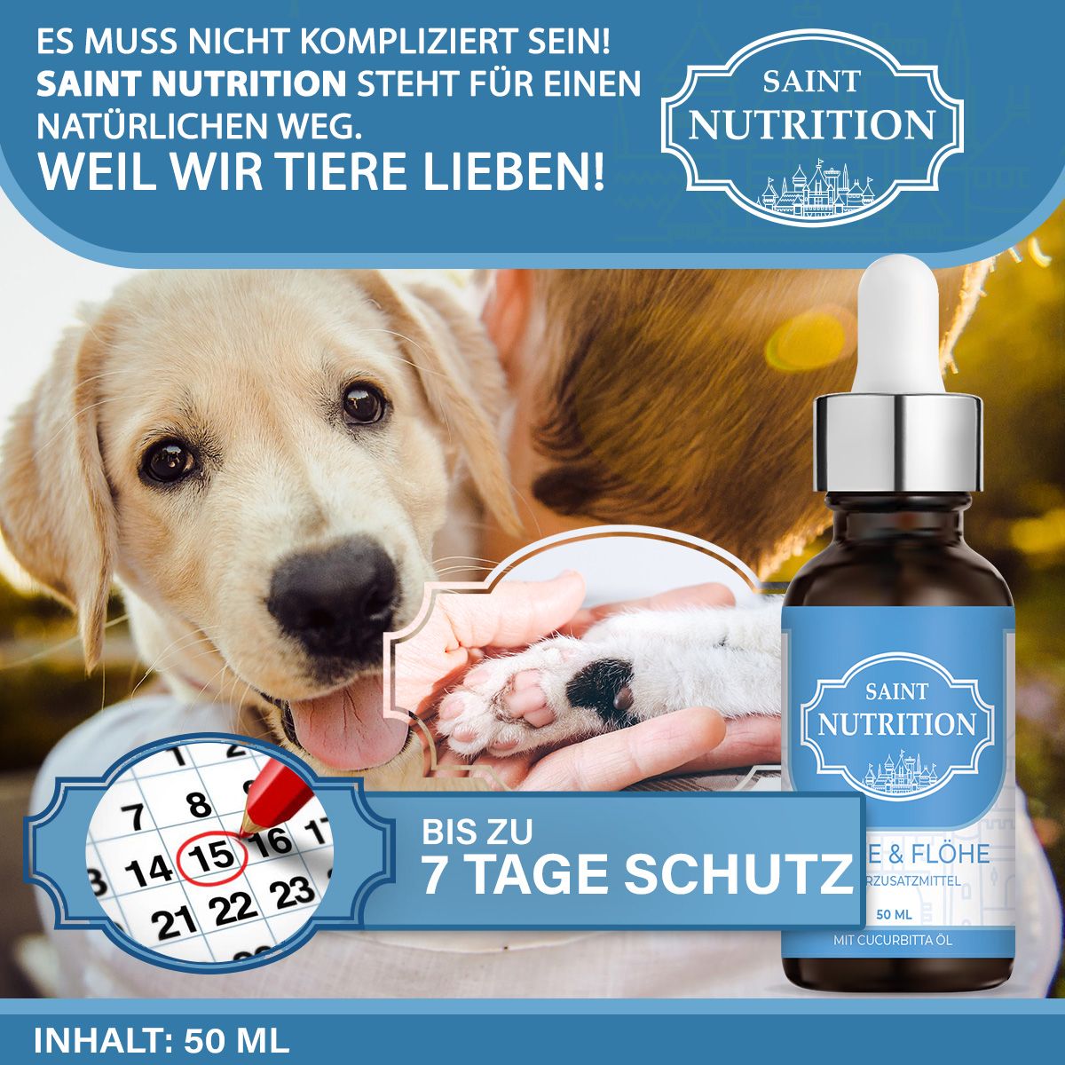 Saint Nutrition® | Läuse & Flöhe Liquid für Tiere
