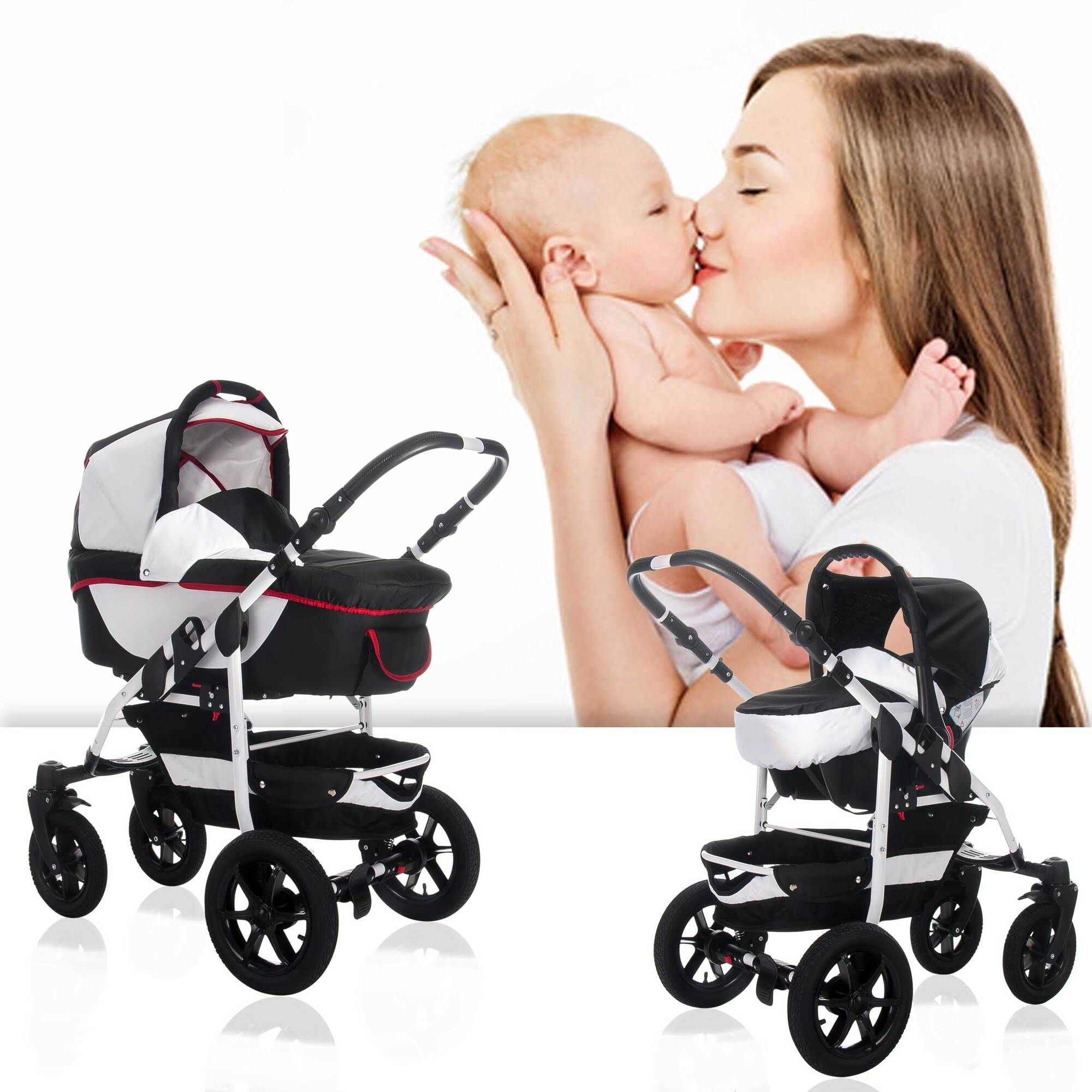 Bebebi Sidney 3 in 1 Kinderwagen Set Luftreifen, Canberra