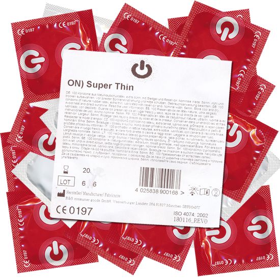 On) *Super Thin* dünne Kondome für mehr Gefühl, Maxipack
