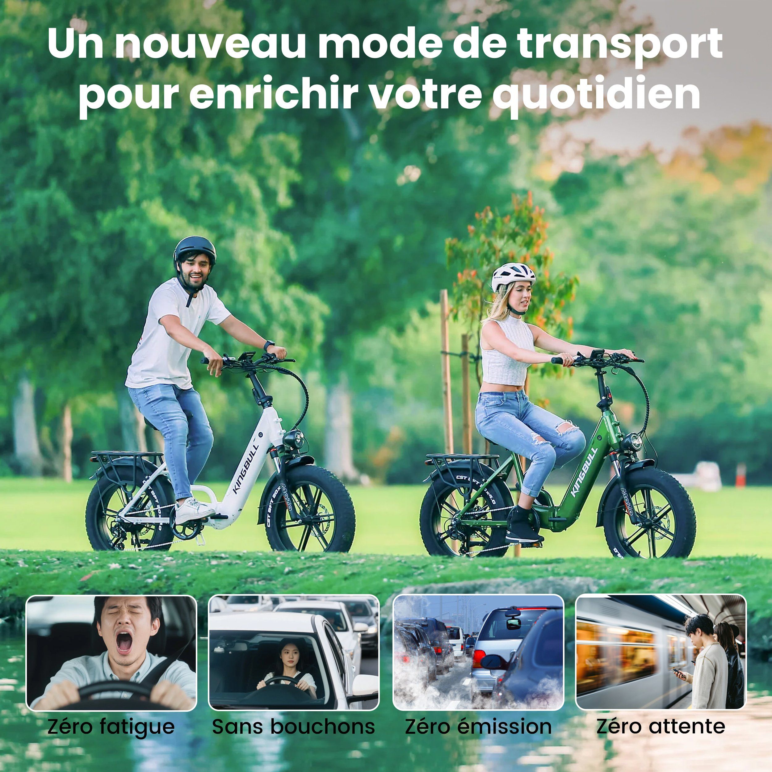 KINGBULL Literider 2.0 Faltbares Elektrofahrrad, 48 V 13,5 Ah Akku (herausnehmbar)