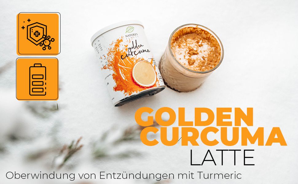 Nature's Finest BIO Golden Curcuma latte- Goldene Milch 125 g Pulver