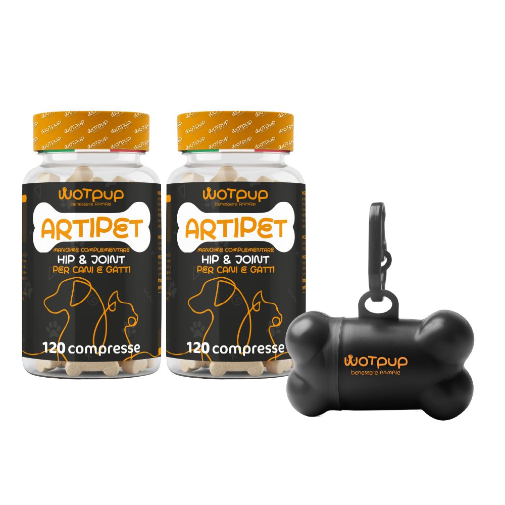 LA.GA Kit BiPack ArtiPet Articolazioni Cane Gatto – Glucosamina Condroitina MSM + Porta Sacchetti