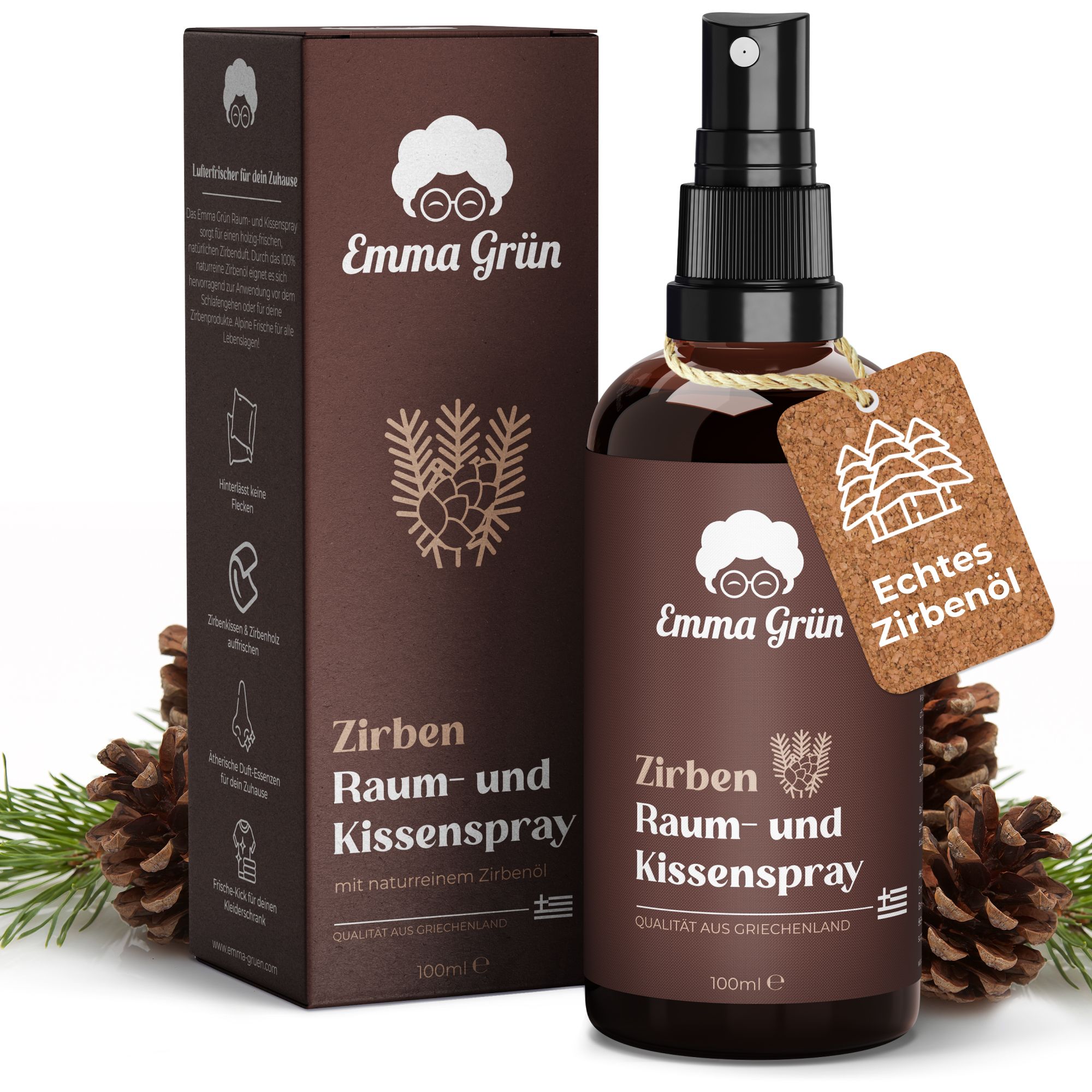 Emma Grün® Zirbe Raumspray & Kissenspray