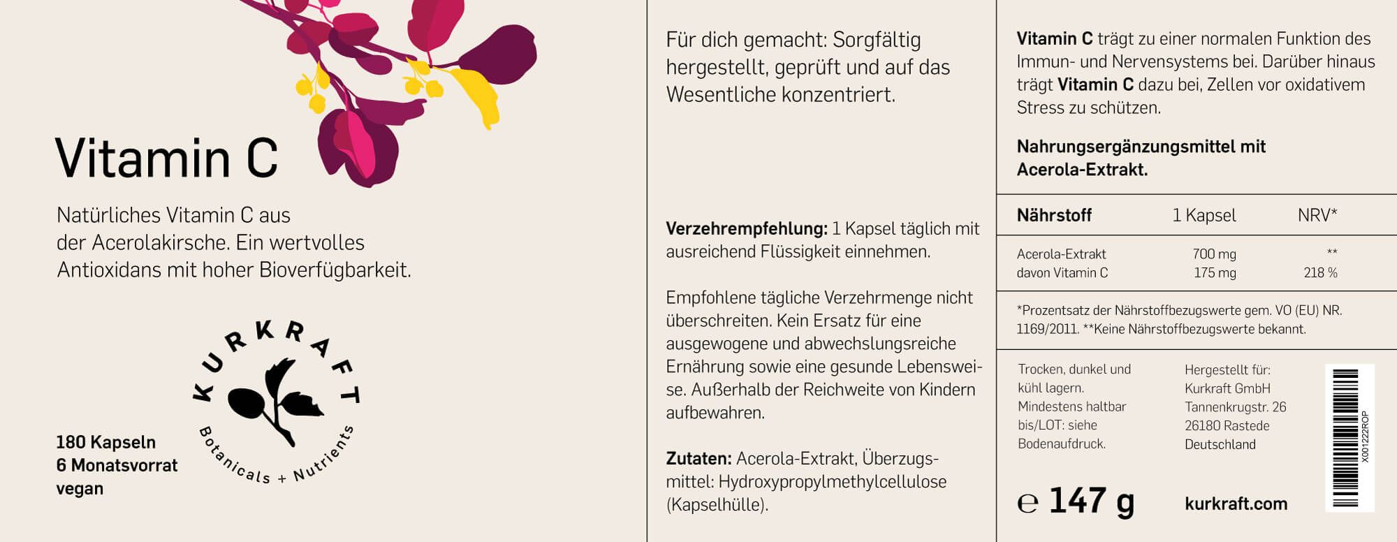 Kurkraft© Vitamin C aus Acerola