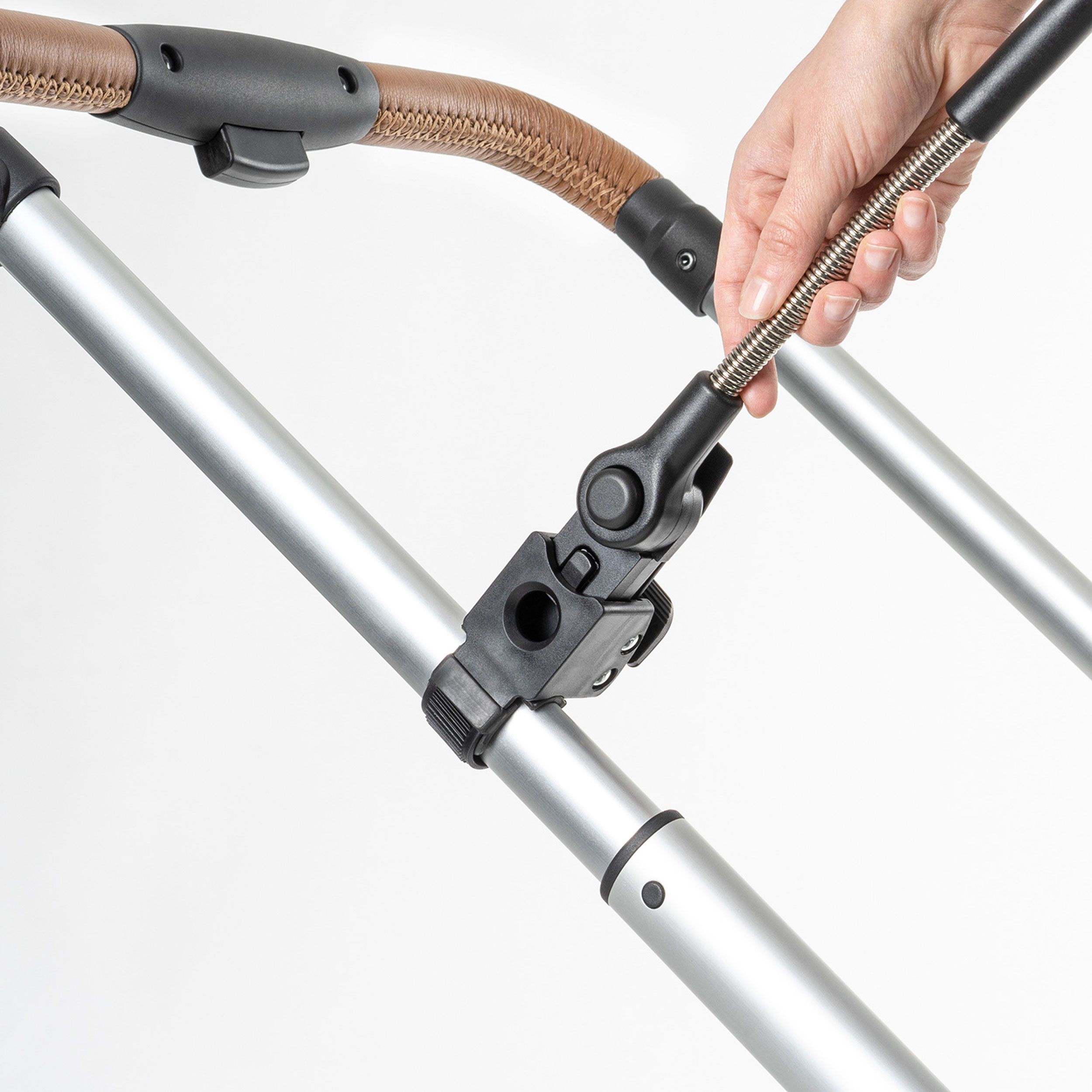 reer ShineSafe Kinderwagen-Sonnenschirm für Kinderwagen, Grau Melange