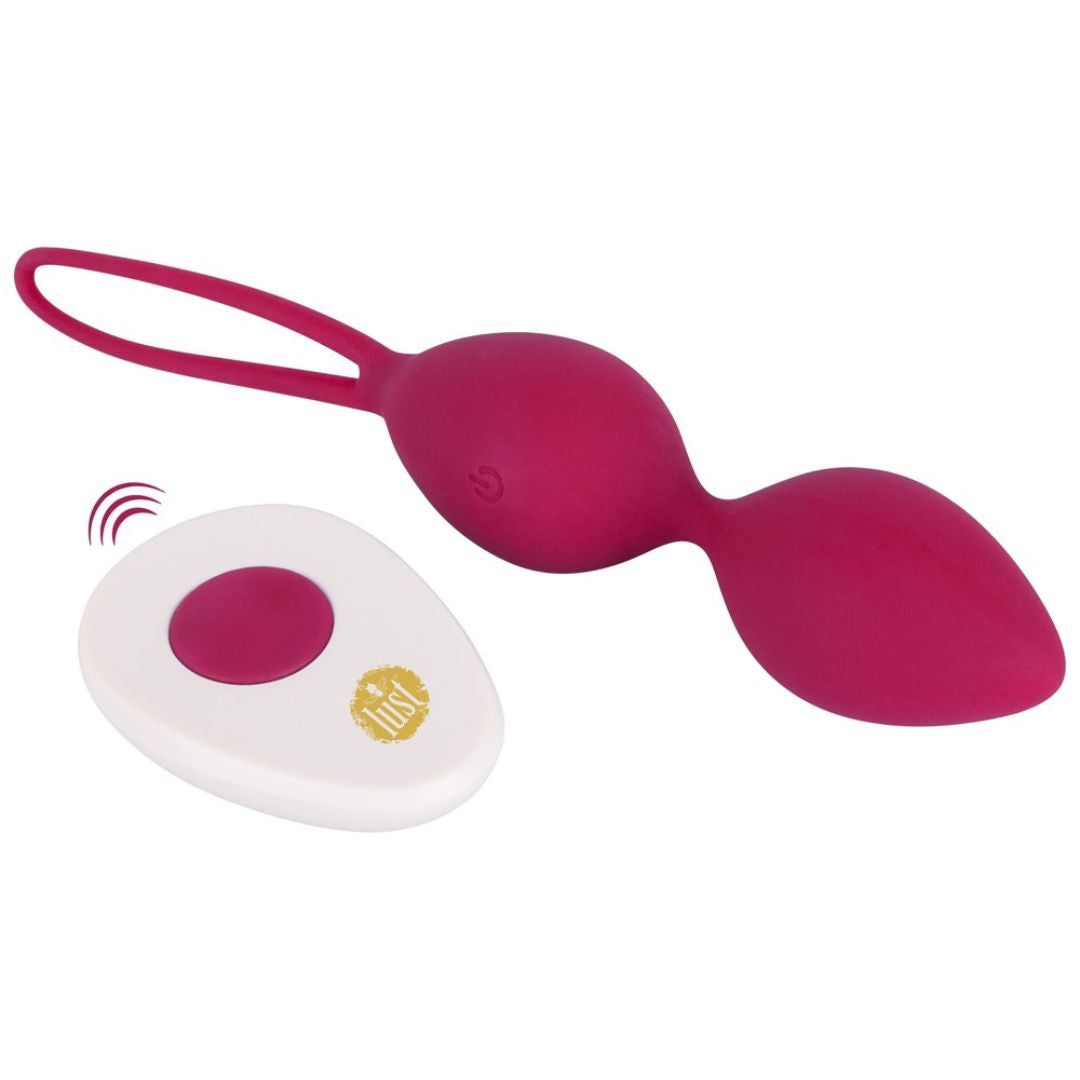 Vibro-Ei „Love Balls“ für Beckenbodentraining, 84g | Mit Fernbedienung, 10 Vibrationsmodi | LUST