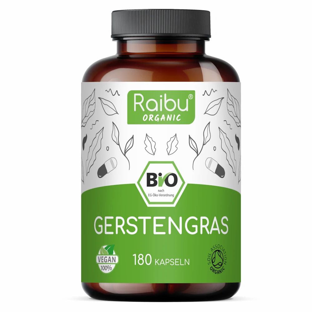 Raibu BIO Gerstengras Kapseln Hochdosiert
