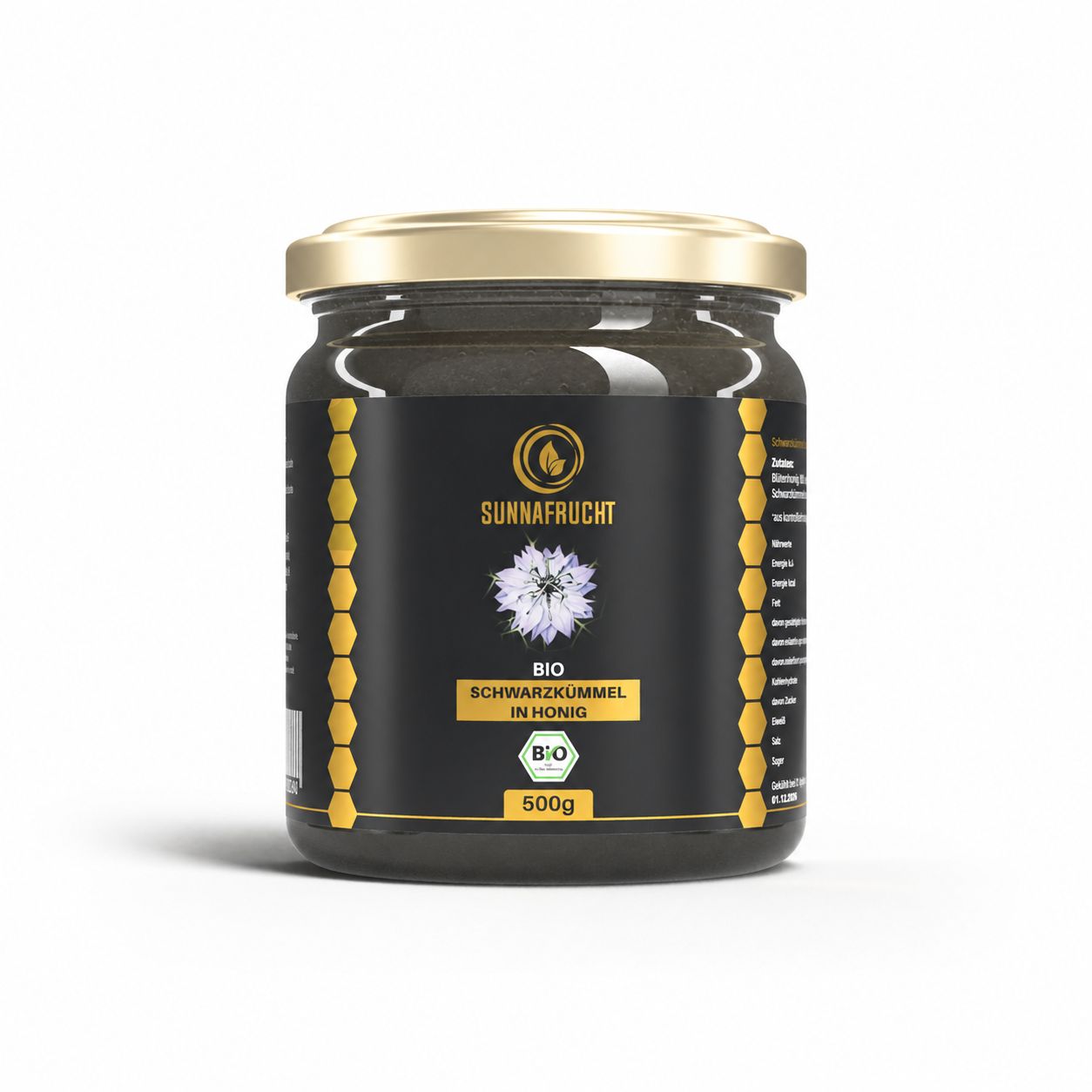 Sunnafrucht® Premium BIO Schwarzkümmel in Honig 500 g