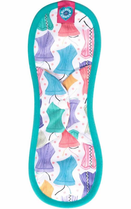 TotsBots Bloom Menstruationsbinde MAXI Grün Hourglass (Mieder)