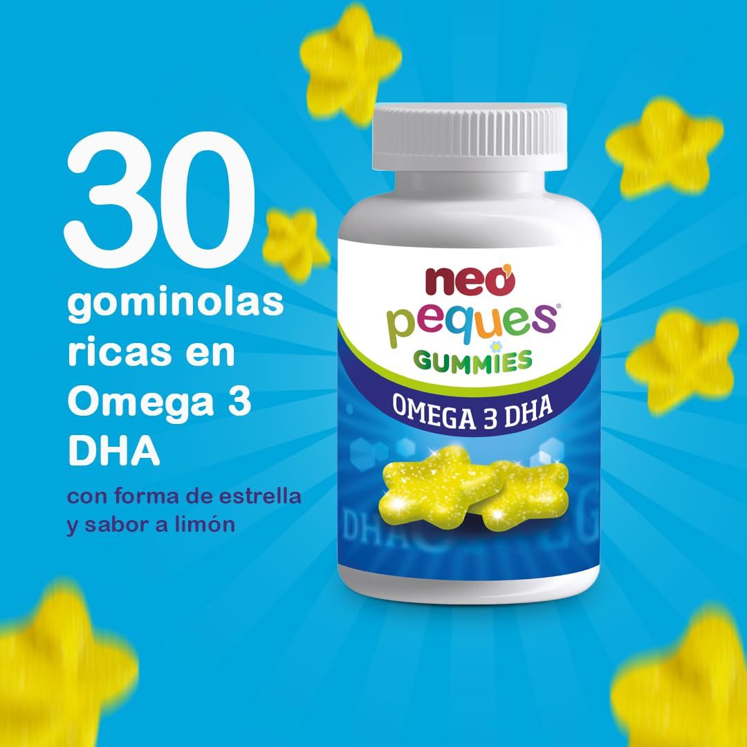 NEO PEQUES Omega‑3 DHA Gummibärchen Zitrone, 30 Stk.