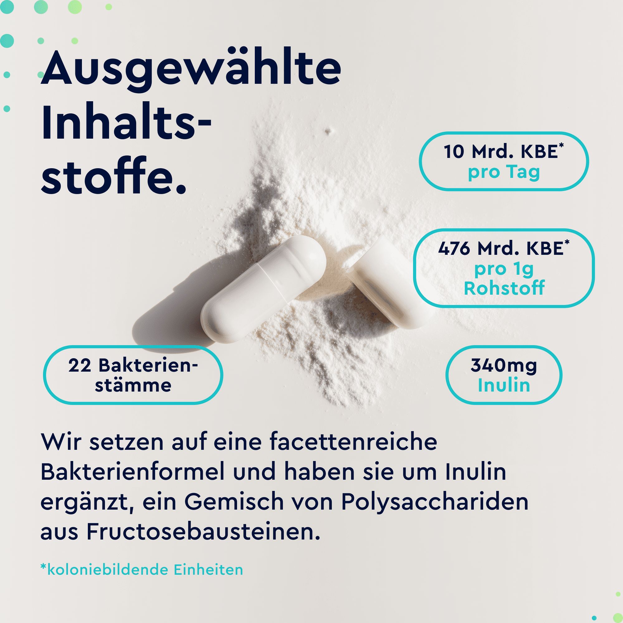 gloryfeel® Probivia® Kulturen Komplex 10 Mrd. KBE pro Tagesdosis - 476 Mrd. KBE pro 1g Rohstoff