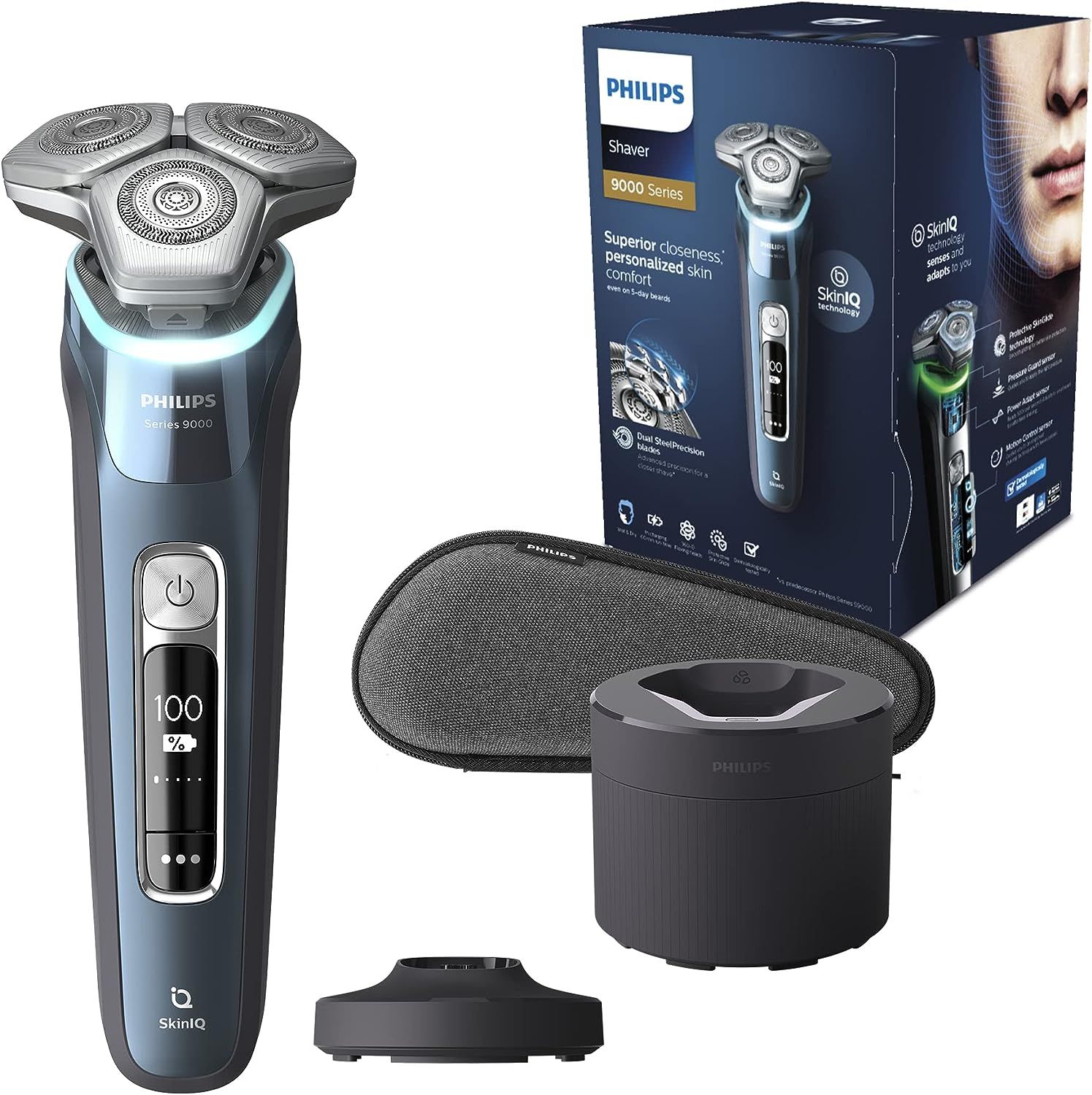 Philips Shaver Series 9000 - Elektrischer Nass- und Trockenrasierer für Herren