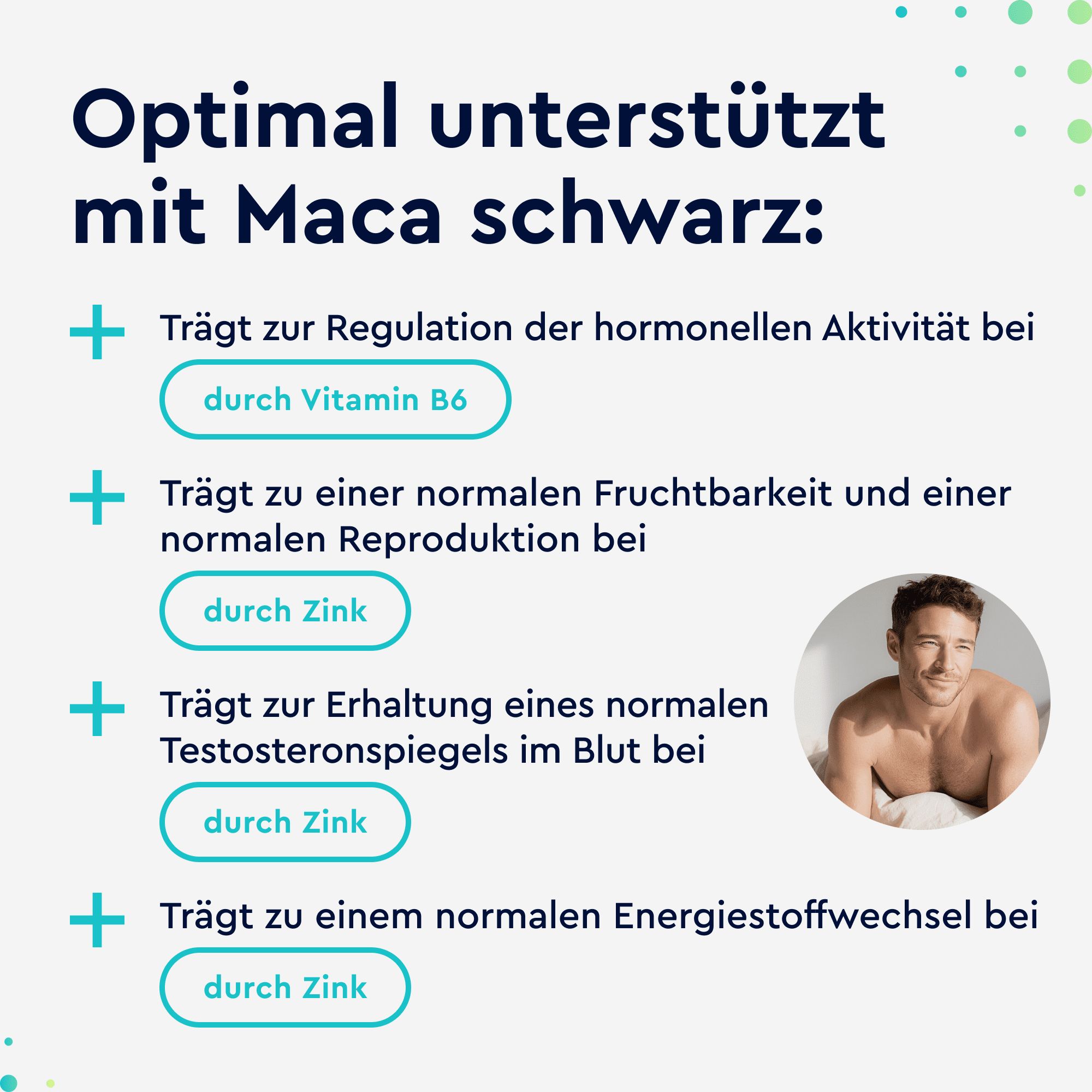 gloryfeel® Maca Kapseln 27000mg (20:1 Extrakt) + L-Arginin, Vitamin B6, B12 & Zink