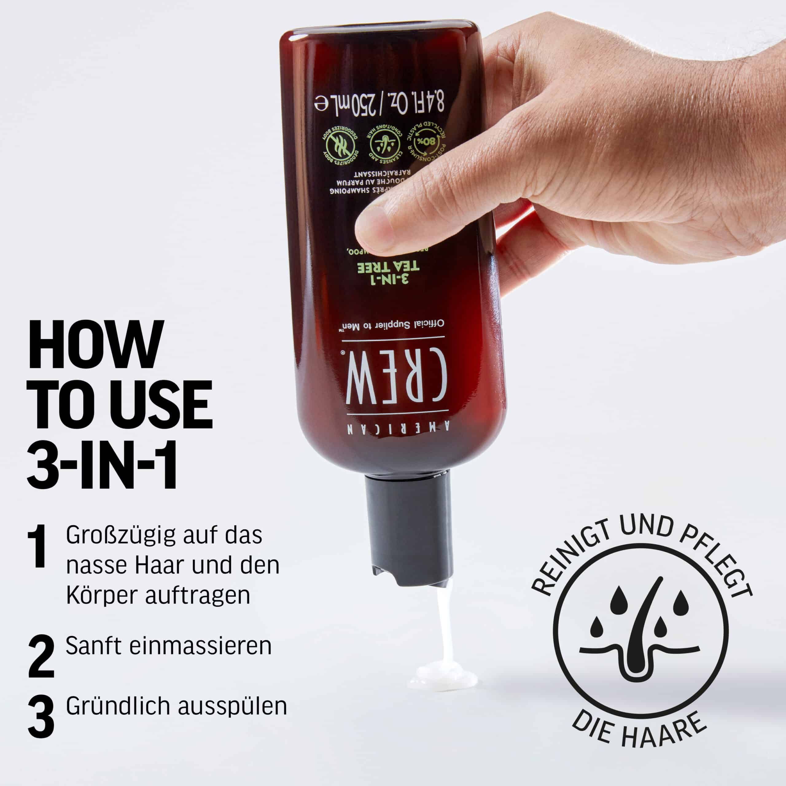 AMERICAN CREW 3 in 1 Tea Tree Shampoo