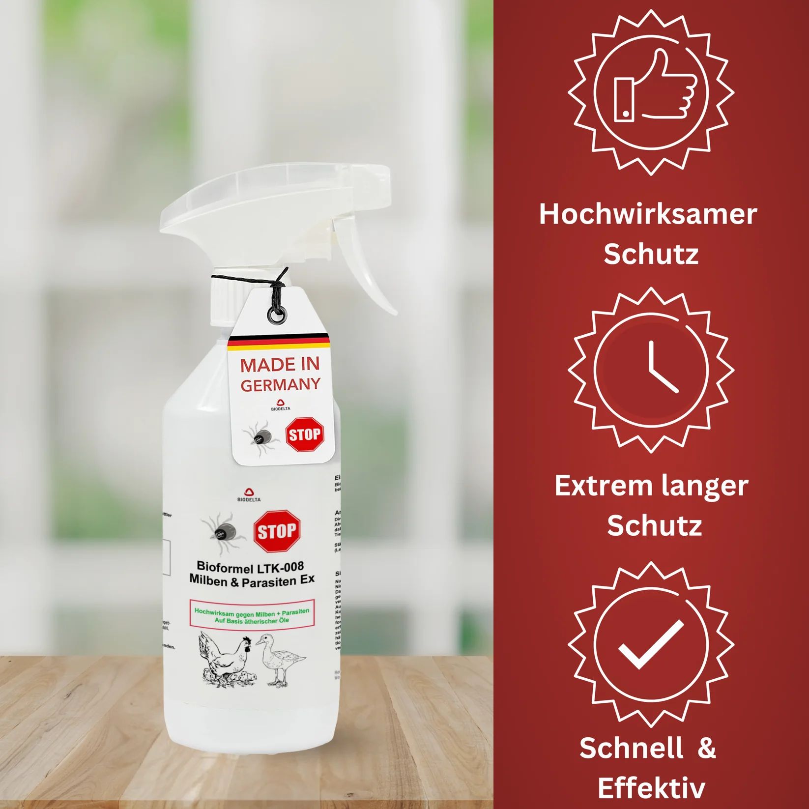 ltk_008 BIODELTA Hühner & Geflügel Milben-Spray