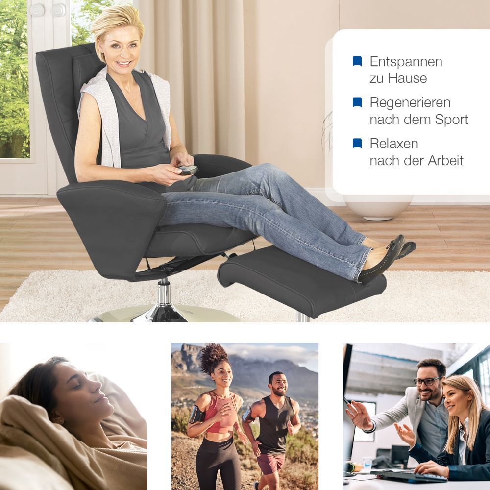 aktivshop Relaxsessel mit Massagefunktion & Hocker »Design«