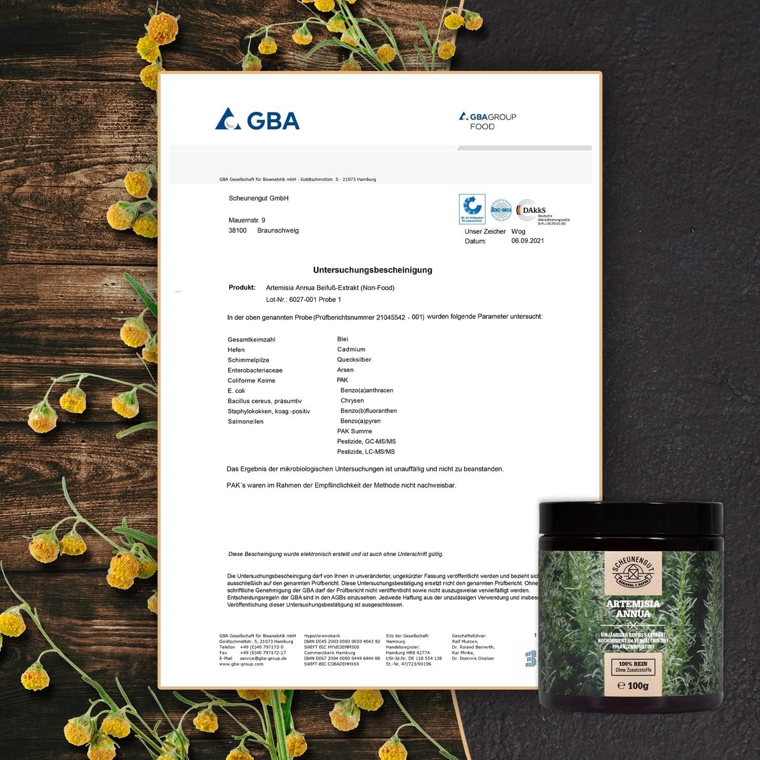 Scheunengut® Artemisia Annua 30:1 Extrakt | einjähriger Beifuß mit 11% Artemisinin