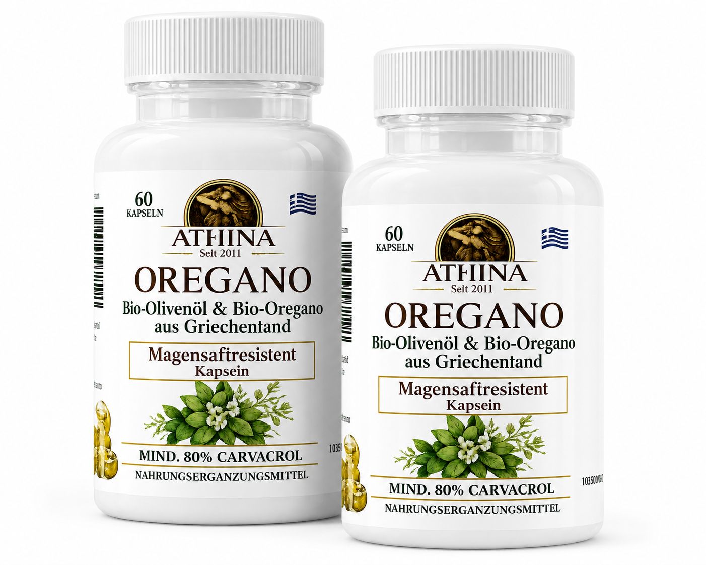 Athina® Oregano Öl Vegan Bio Magensaftresistent 120 St Kapseln magensaftresistent