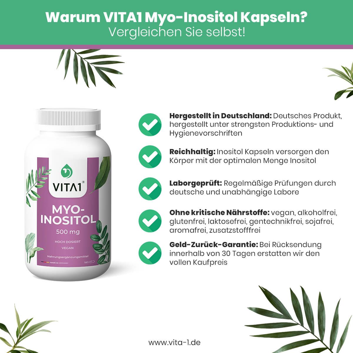VITA1 Myo-Inositol, 500 mg