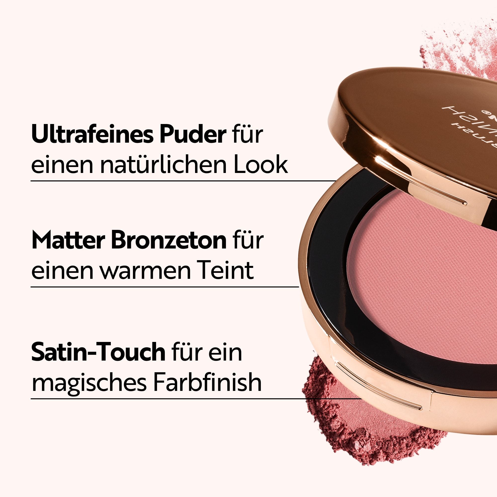 M. Asam Satin Blush Peachy Rose: Ultrafeines Puder für einen natürlichen Look, matter Bronzeton für warmen Teint, Satin-Touch.