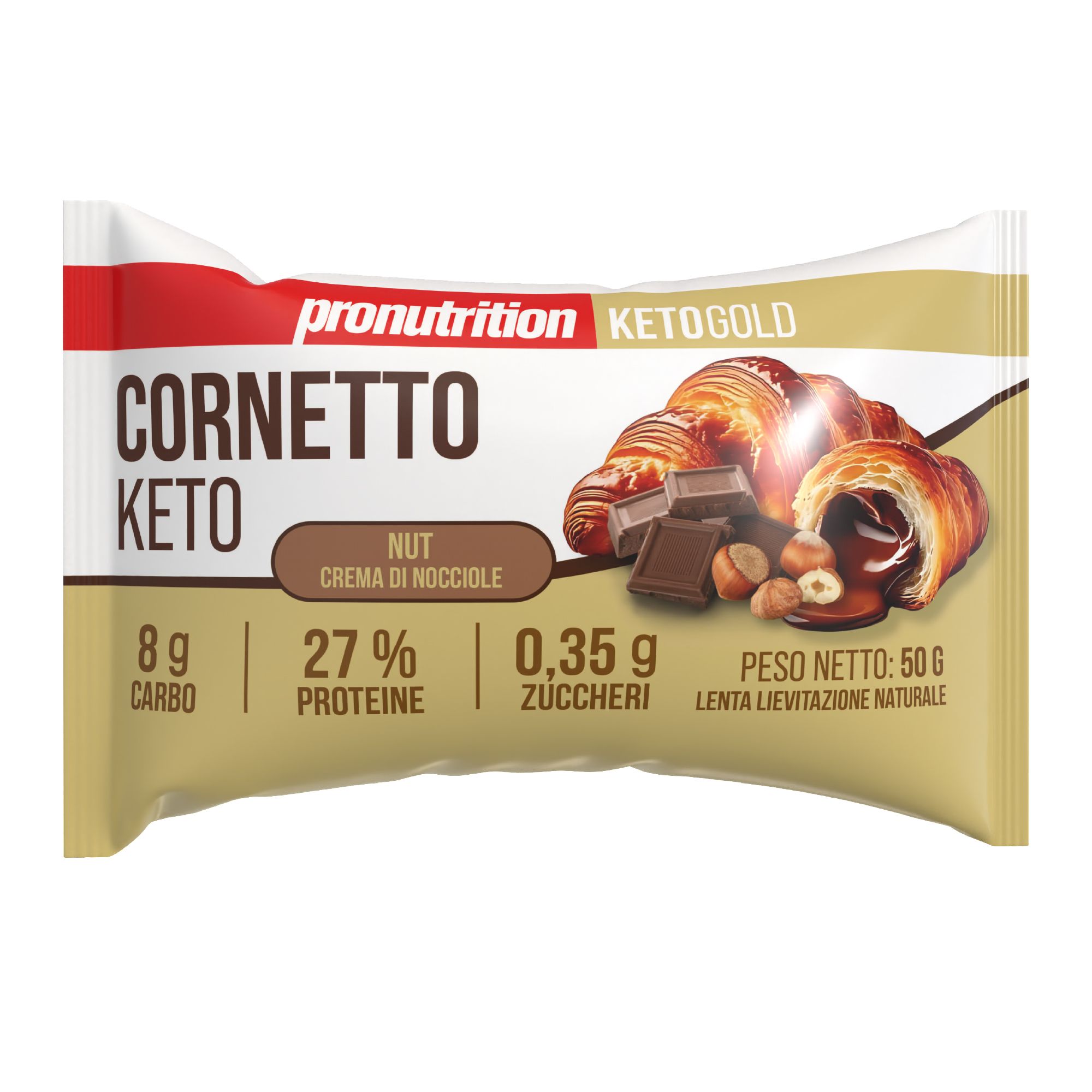Pronutrition Cornetto keto (50 gr, Crema di nocciole)