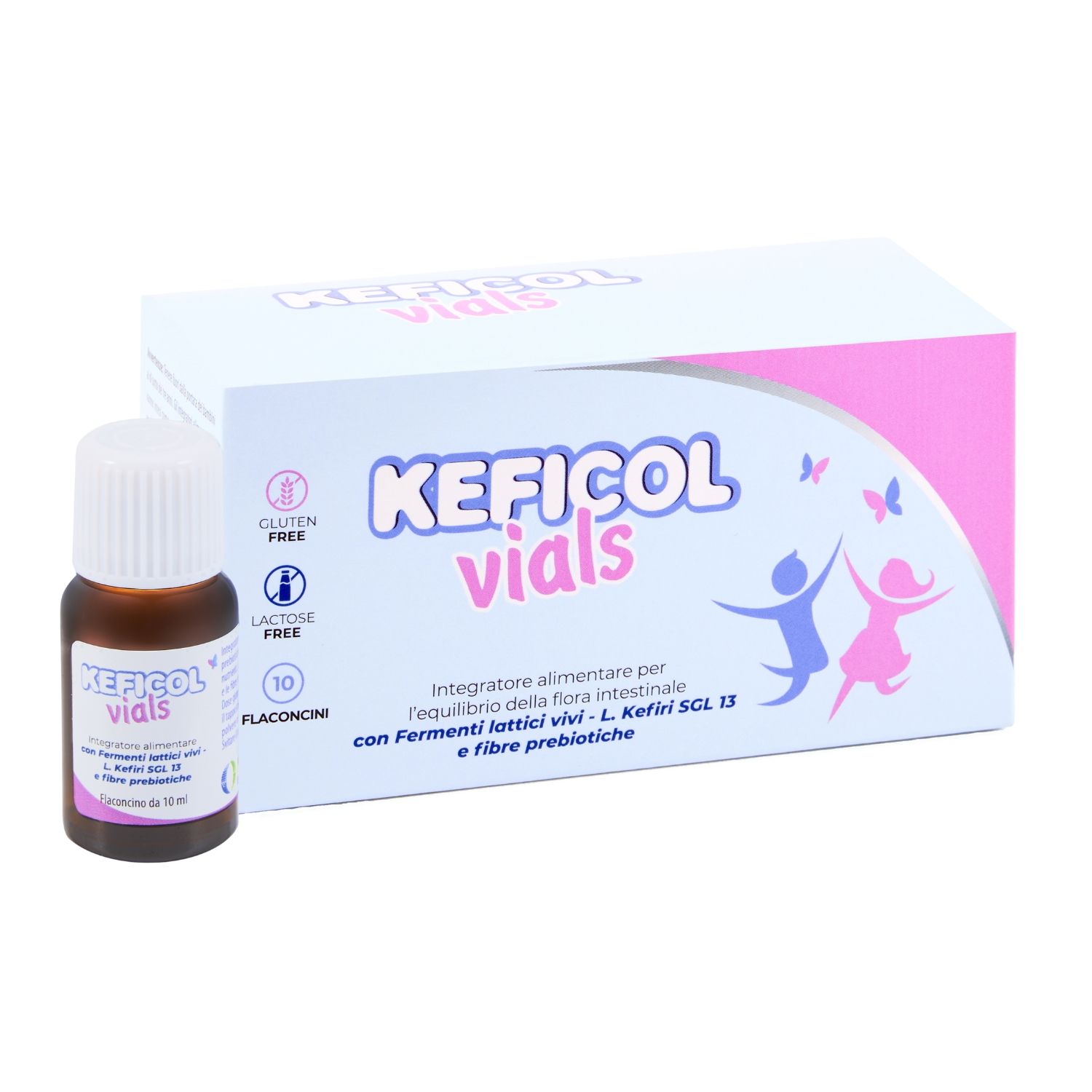 NTP BIOTECH - Keficol - 4 miliardi probiotici per equilibrio e disturbi intestinali – 10 Flaconcini