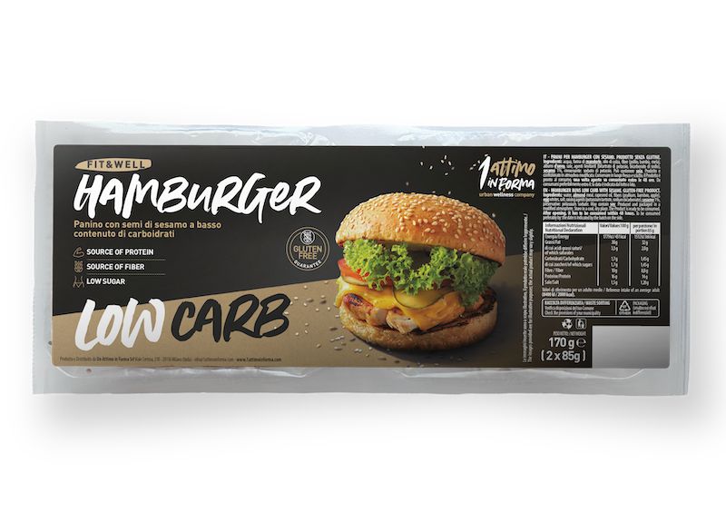 1attimoinforma Hamburger Low Carb; con semi di sesamo a basso contenuto di carboidrati