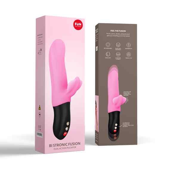 Fun Factory Bi Stronic Fusion Dual Action Pulsator Candy Rose