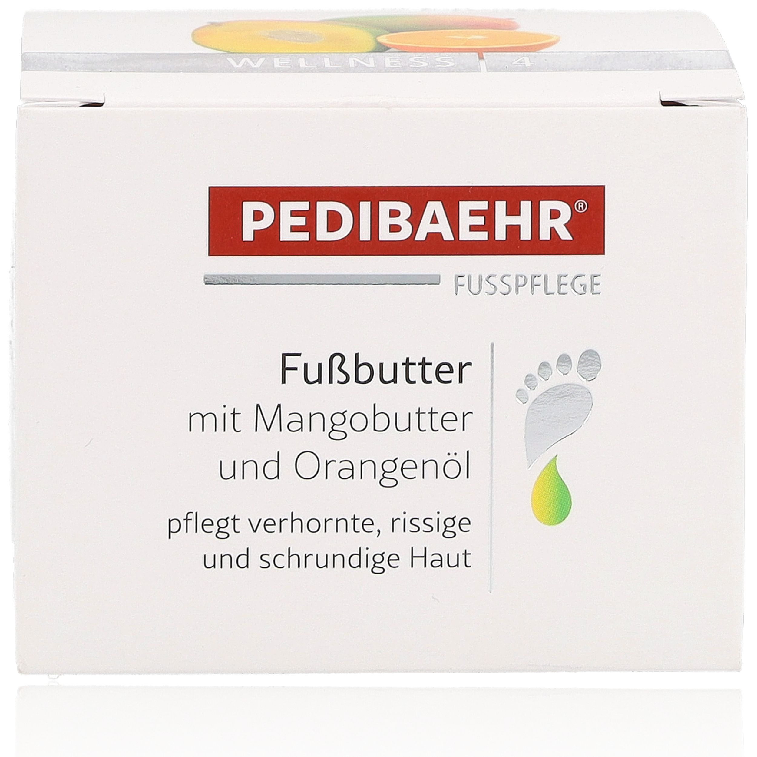 Pedibaehr Fußbutter mit Mangobutter & Orangenöl 75 ml Fußcreme