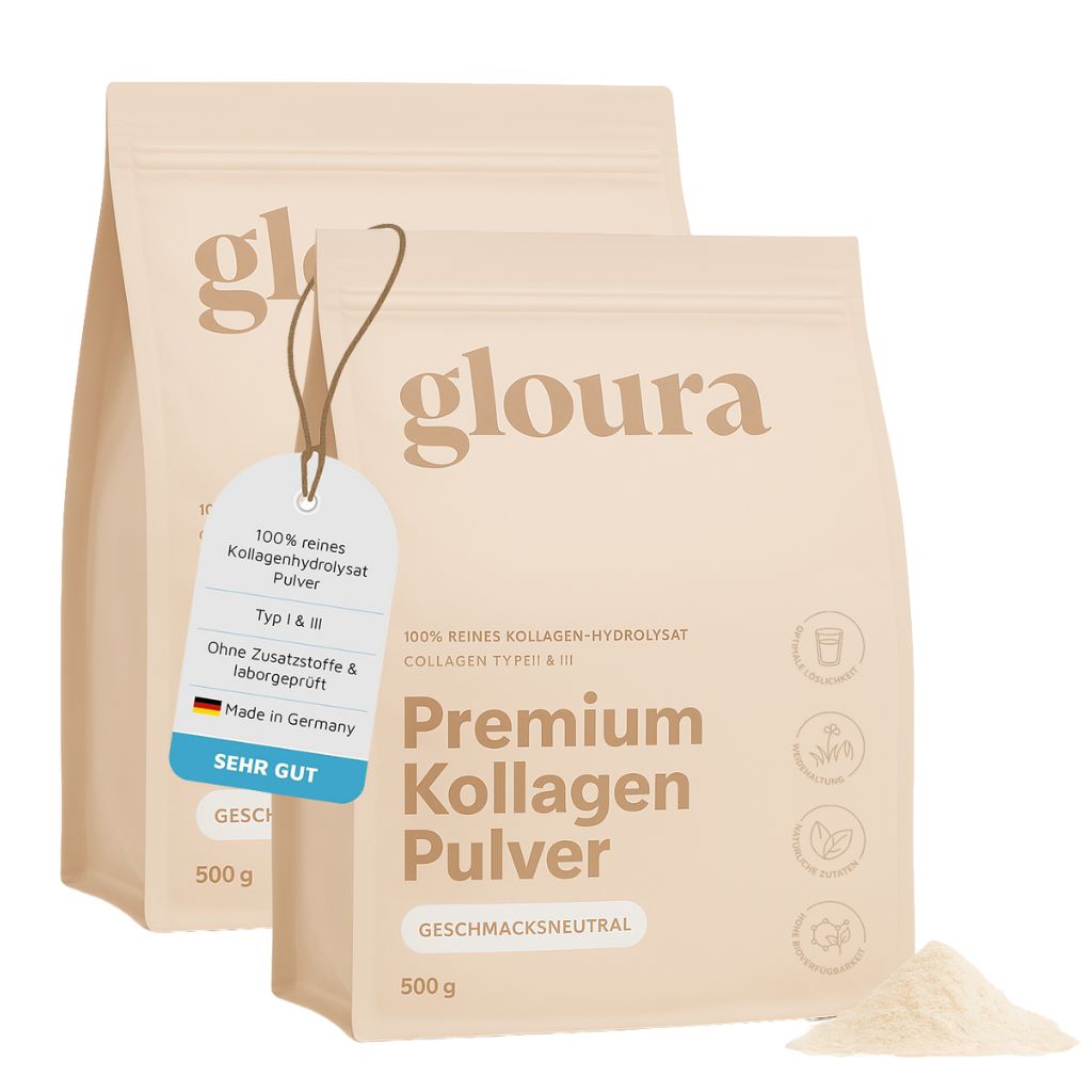 Gloura® Premium Kollagen Hydrolysat Pulver (Typ 1 & 3) - Geschmacksneutral