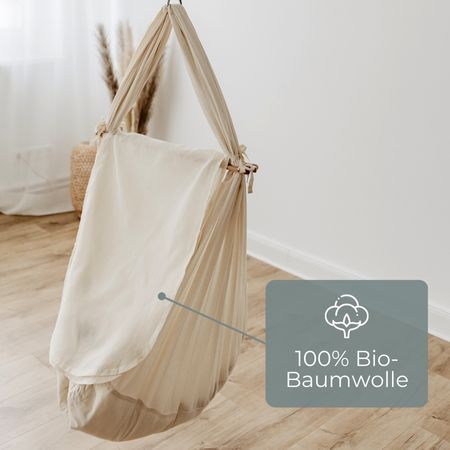 swing2sleep - Federwiegen-Himmel für Babyhängematten Canopy- beige