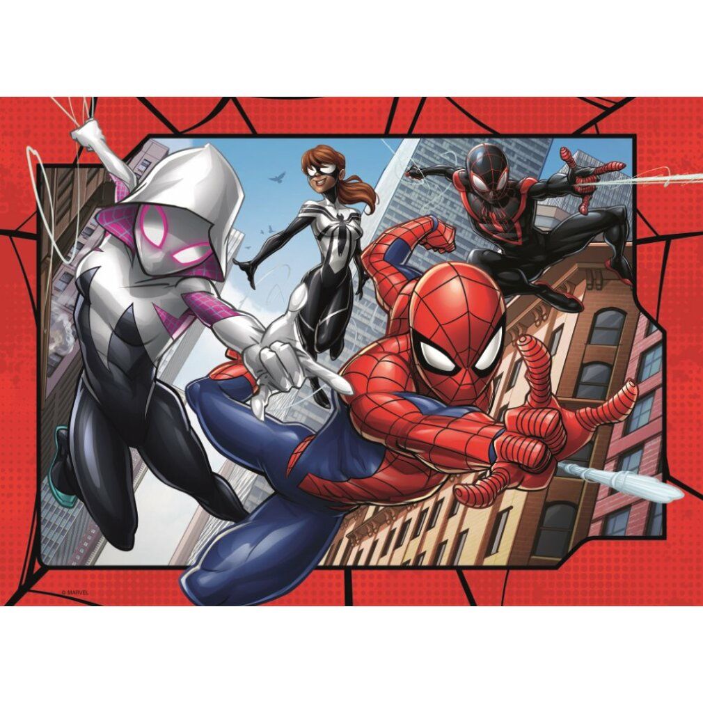 Puzzle 4x100 Stoßstange Pack - Spider-Man