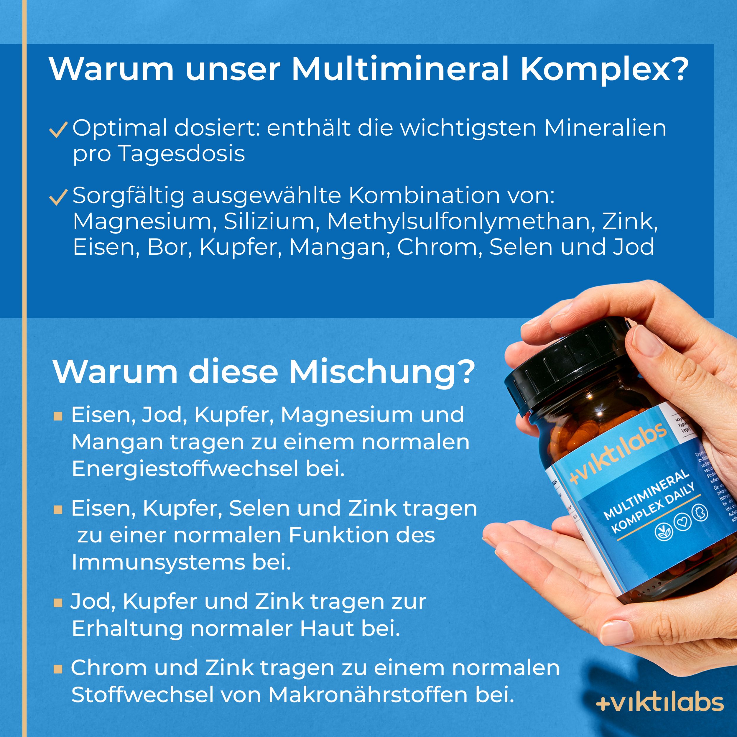 Viktilabs Multimineral Komplex Daily: Deine tägliche Quelle für Mineralstoffe