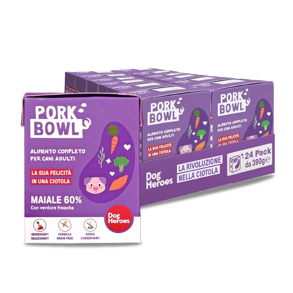 Dog Heroes Pork bowl Multipack 24x390g