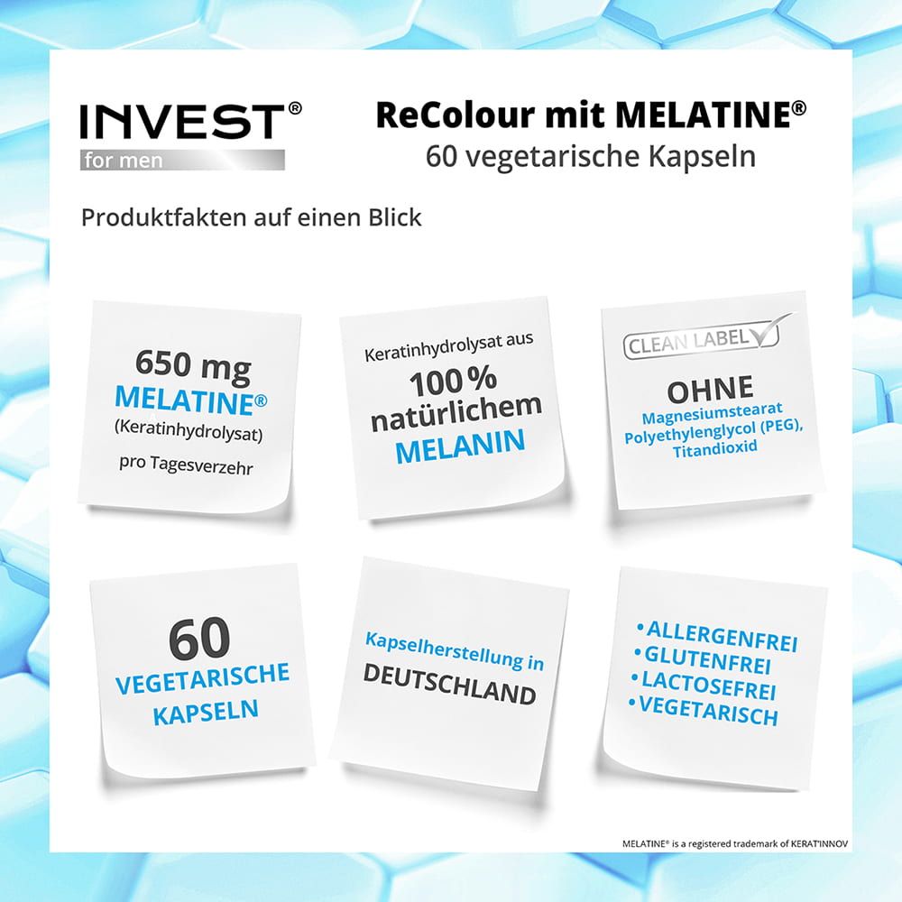 INVEST MEN  ReColour Kapseln mit MELATINE®