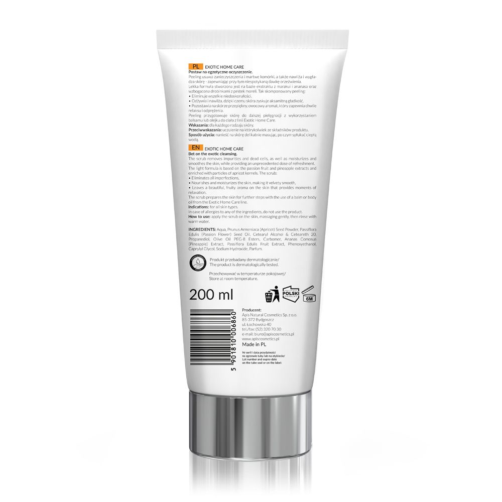 Rückseite der Tube mit Text, Inhaltsstoffen und Barcode. Volumen: 200 ml. Verschiedene Zertifizierungen.