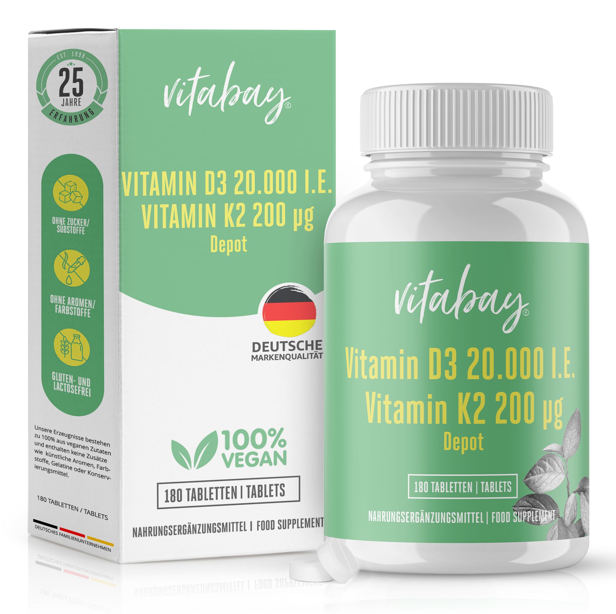 Vitabay Vitamin D3 K2 20000 IE
