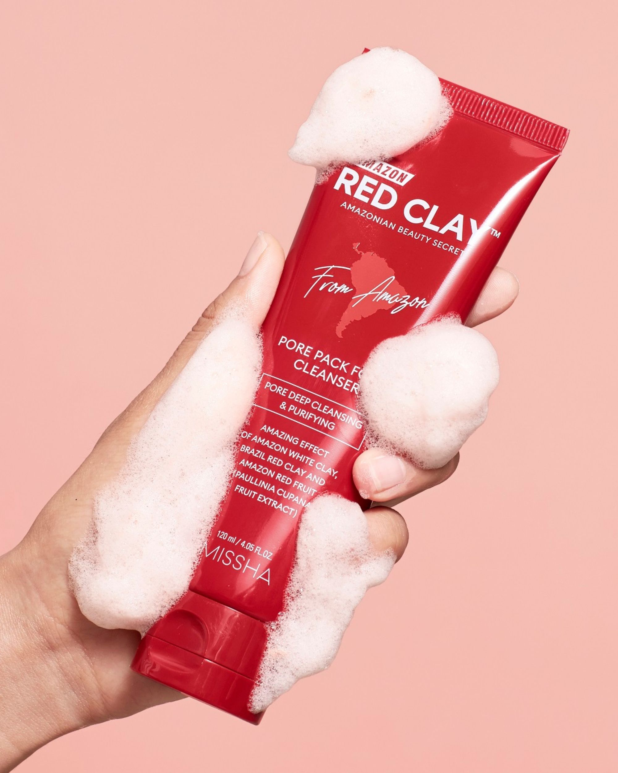 MISSHA Amazon Red Clay Pore Pack Foam Cleanser